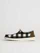 HEYDUDE WOMENS HEYDUDE WENDY BUFFALO PLAID - WHITE/BLACK - Boathouse