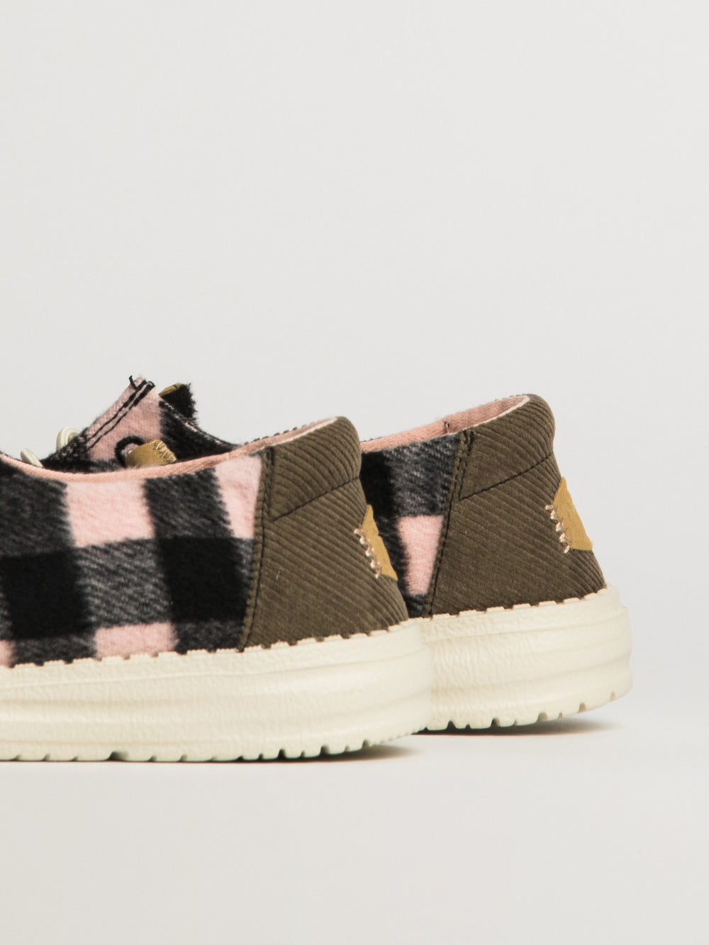 WOMENS HEYDUDE WENDY BUFFALO PLAID - BLACK/PINK