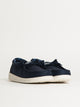 KIDS HEYDUDE WALLY YOUTH STRETCH CANVAS - NAVY