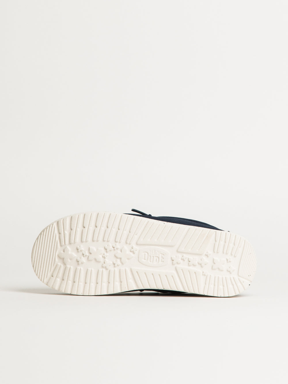 KIDS HEYDUDE WALLY YOUTH STRETCH CANVAS - NAVY