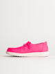 KIDS HEYDUDE WENDY YOUTH STRTECH CANVAS - PINK