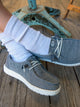 HEY DUDE WOMENS HEY DUDE WENDY STRETCH SOX SNEAKER - LIGHT GREY - Boathouse