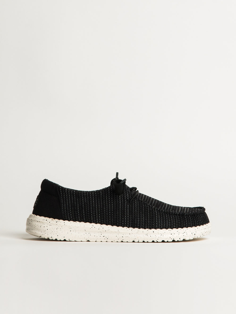 WOMENS HEYDUDE WENDY STRETCH SOX SNEAKER - BLACK/WHITE