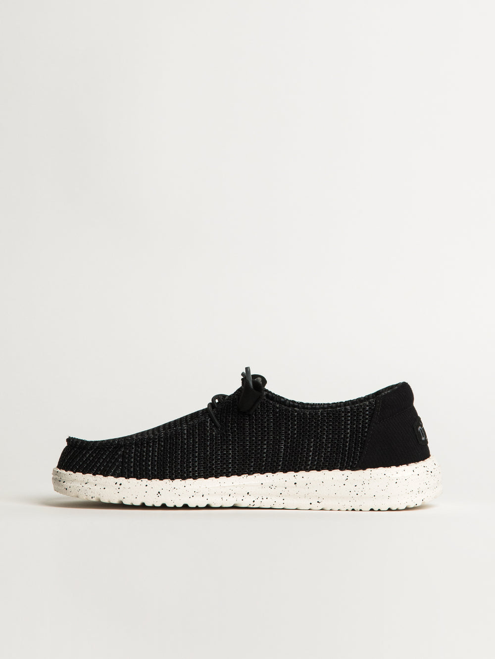 WOMENS HEYDUDE WENDY STRETCH SOX SNEAKER - BLACK/WHITE
