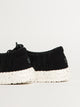 HEYDUDE WOMENS HEYDUDE WENDY STRETCH SOX SNEAKER - BLACK/WHITE - Boathouse