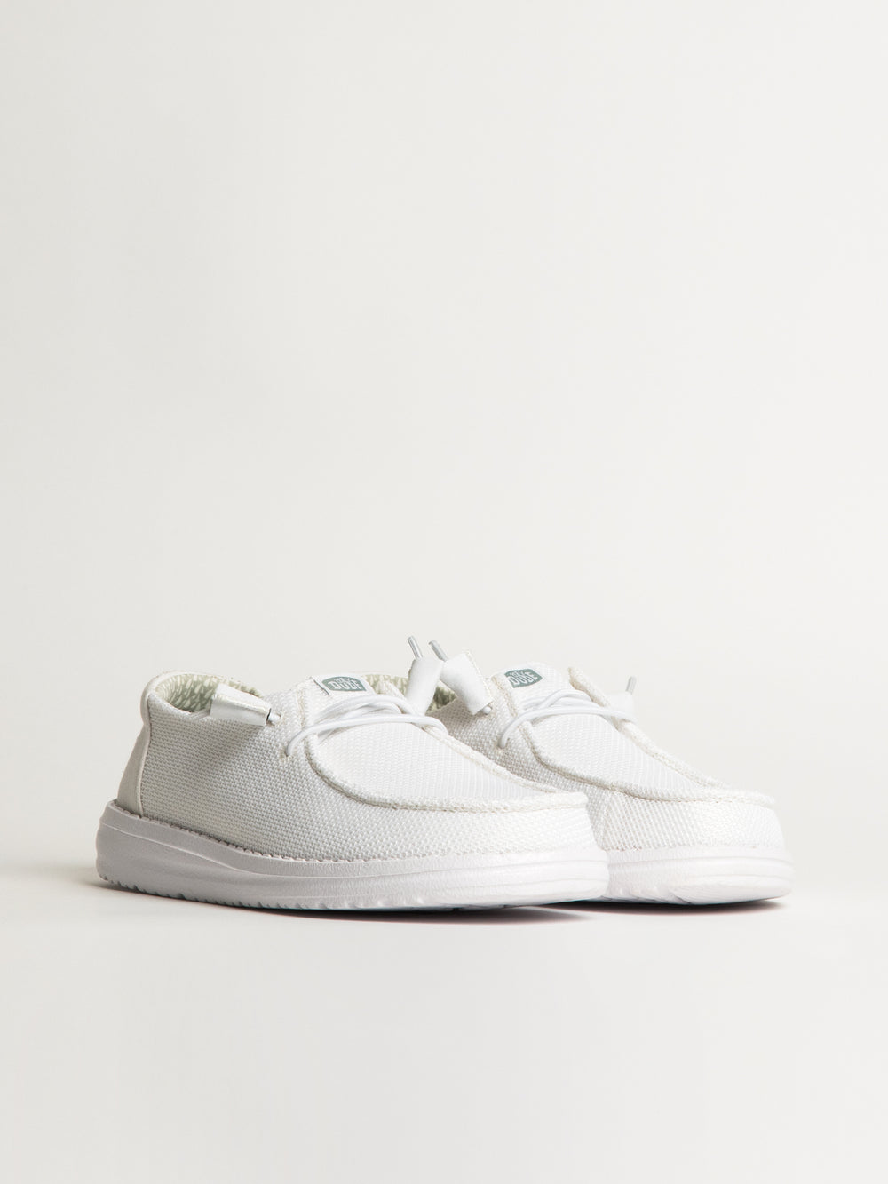 HEYDUDE WOMENS HEYDUDE WENDY STRETCH SOX SNEAKER - WHITE - Boathouse