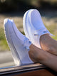 HEYDUDE WOMENS HEYDUDE WENDY STRETCH SOX SNEAKER - WHITE - Boathouse