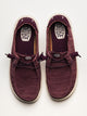 HEYDUDE WOMENS HEYDUDE WENDY STRETCH SOX - BURGUNDY - Boathouse