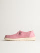 HEYDUDE WOMENS HEYDUDE WENDY STRETCH SOX SNEAKER - ROSETTE - Boathouse