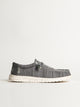 HEYDUDE MENS HEYDUDE WALLY STRETCH SOX SLIP-ON - GREY - Boathouse