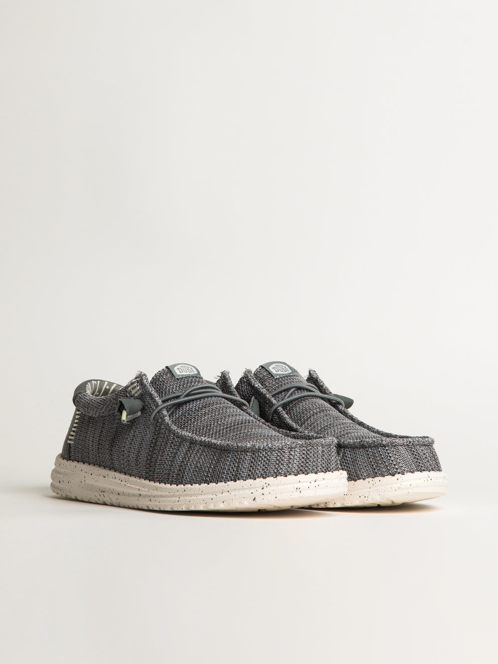 MENS HEYDUDE WALLY STRETCH SOX SLIP-ON - GREY