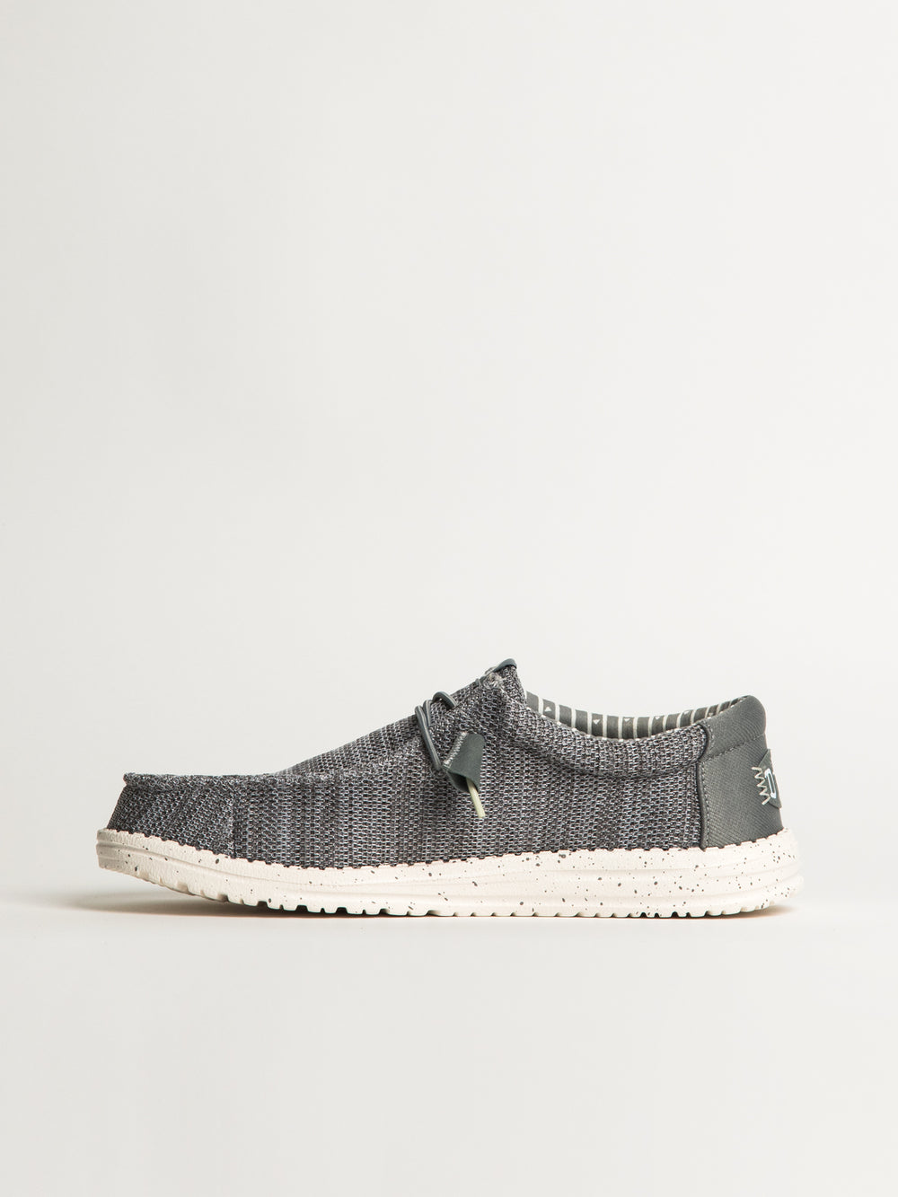 MENS HEYDUDE WALLY STRETCH SOX SLIP-ON - GREY