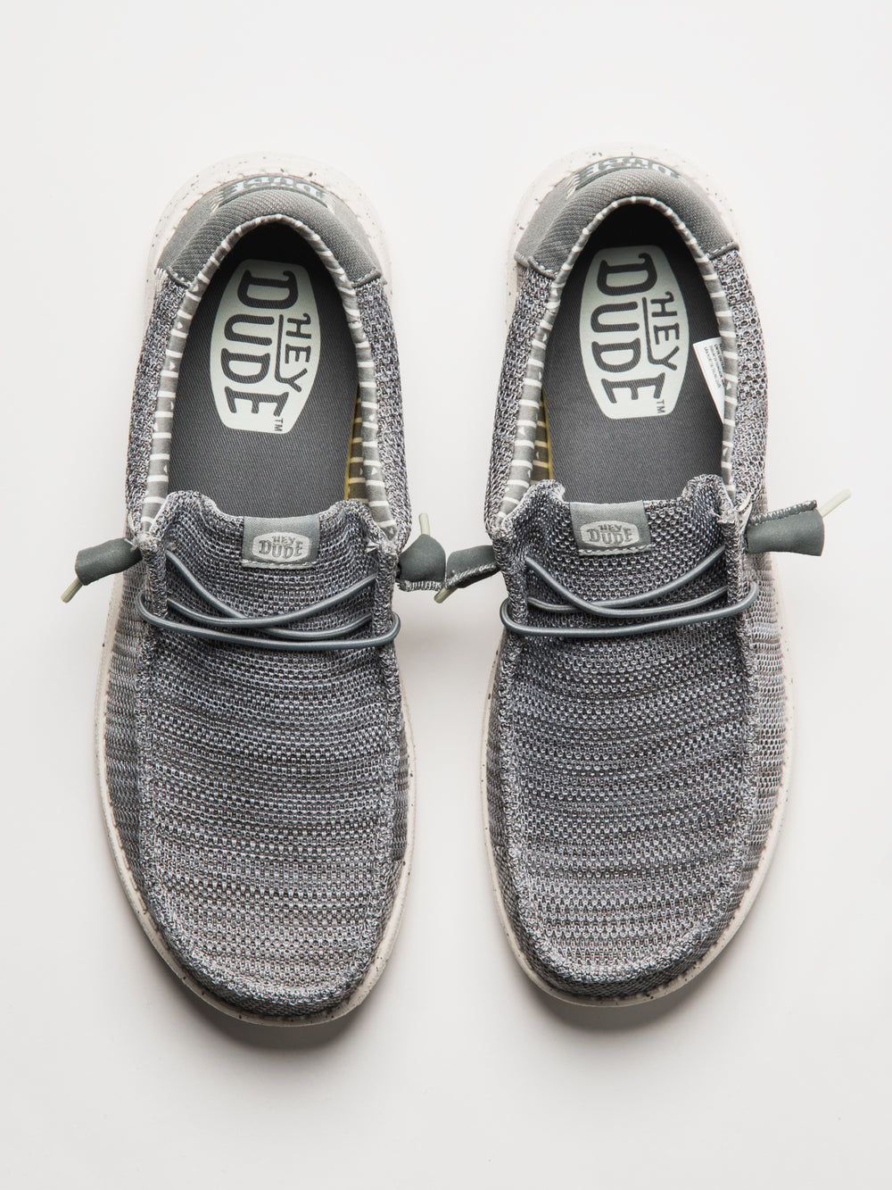 MENS HEYDUDE WALLY STRETCH SOX SLIP-ON - GREY