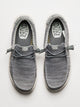 HEYDUDE MENS HEYDUDE WALLY STRETCH SOX SLIP-ON - GREY - Boathouse
