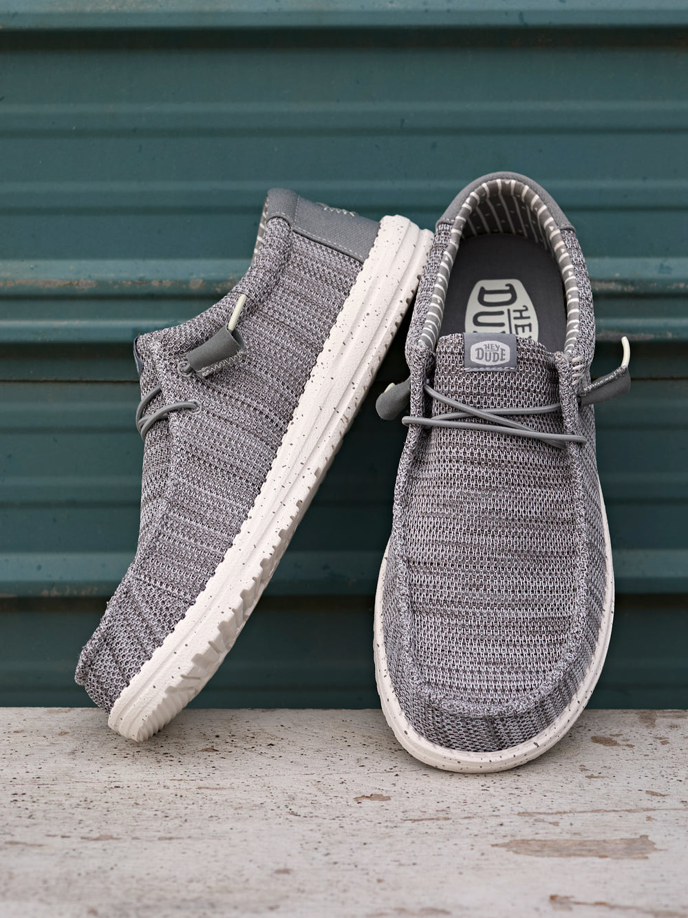 HEY DUDE WALLY SLIP-ON EXTENSIBLE POUR HOMME - GRIS