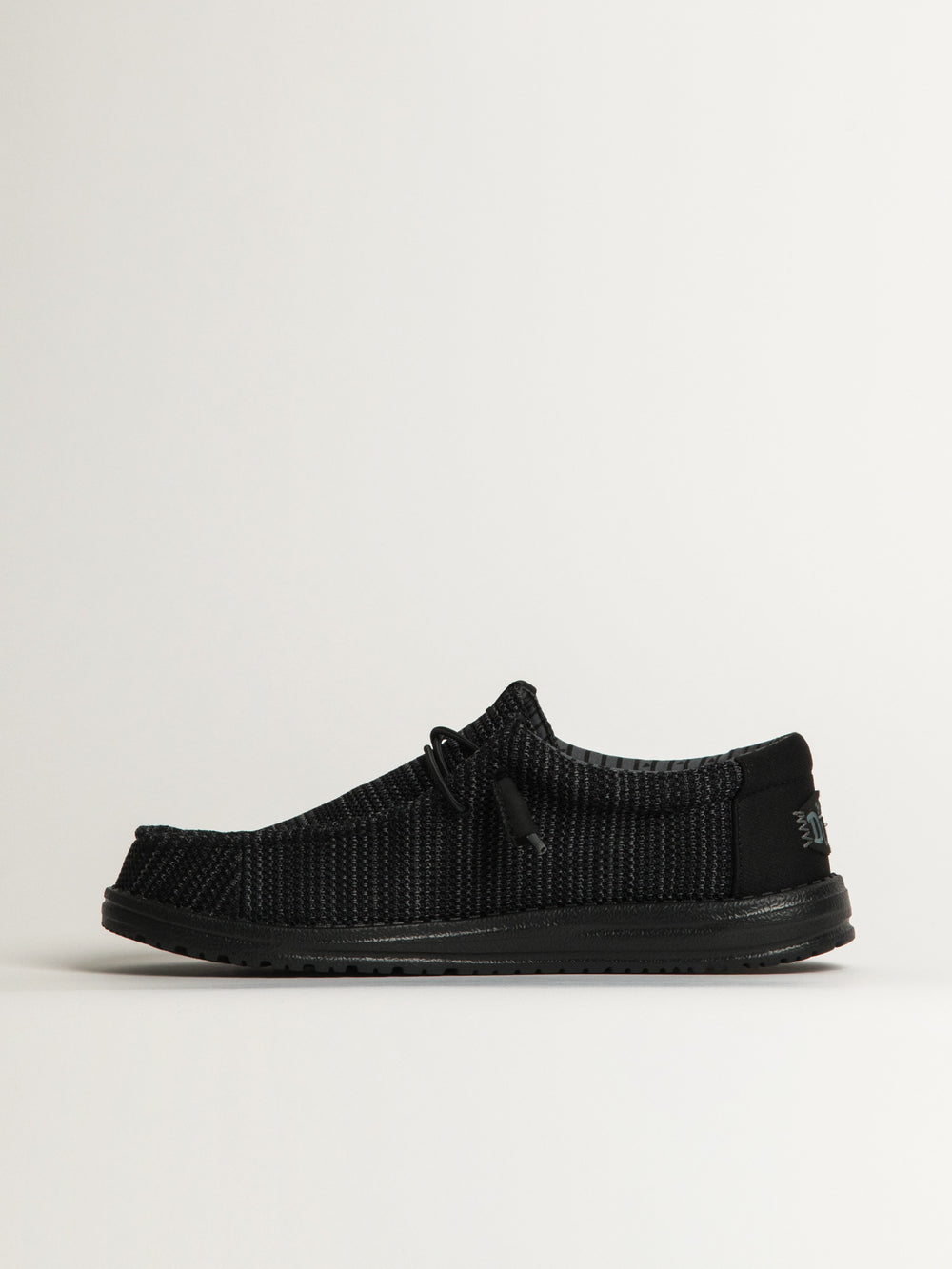 MENS HEYDUDE WALLY STRETCH SOX SLIP-ON - BLACK