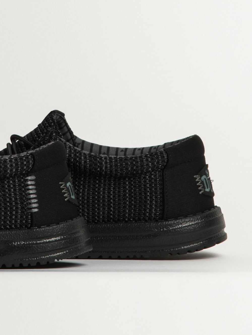 MENS HEYDUDE WALLY STRETCH SOX SLIP-ON - BLACK