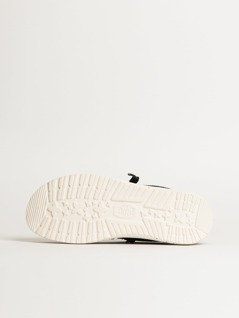 MENS HEYDUDE WALLY STRETCH SOX SLIP-ON - BLACK/WHITE