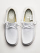 MENS HEYDUDE WALLY STRETCH SOX SLIP-ON - WHITE