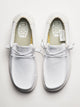 HEYDUDE MENS HEYDUDE WALLY STRETCH SOX SLIP-ON - WHITE - Boathouse