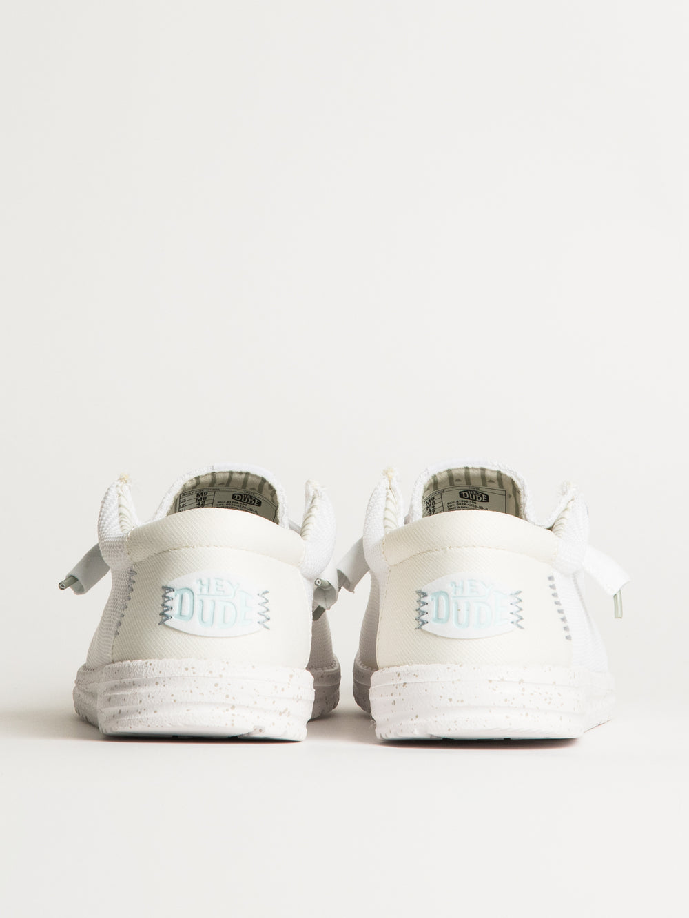 MENS HEYDUDE WALLY STRETCH SOX SLIP-ON - WHITE