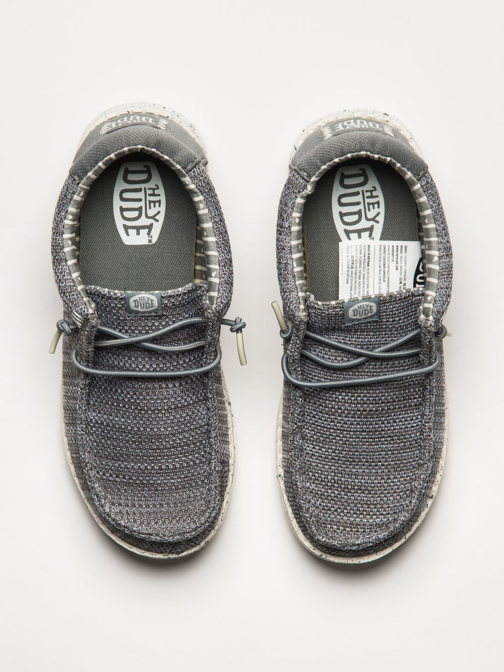 KIDS HEYDUDE WALLY YOUTH STRETCH SOX - GREY