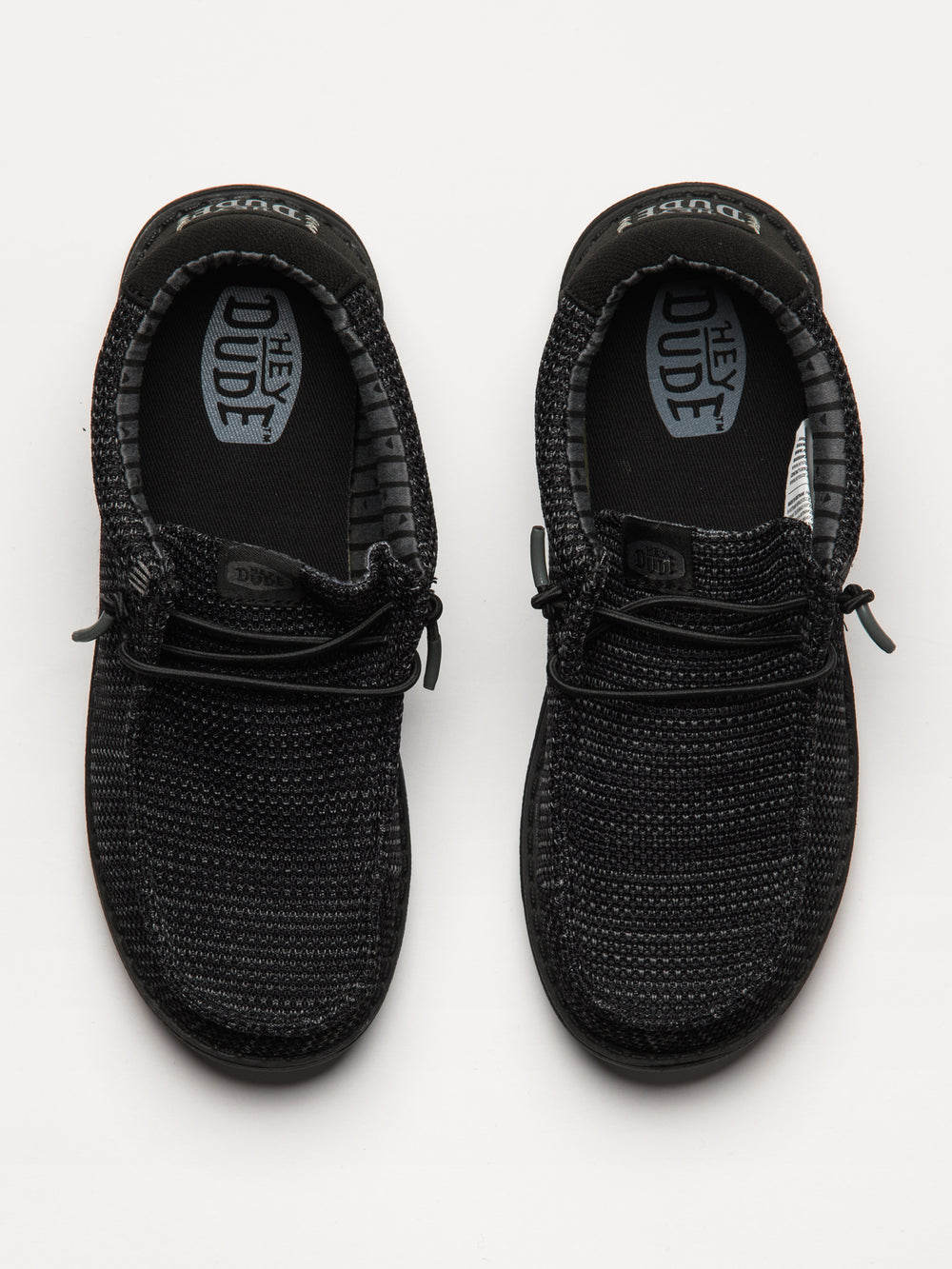 KIDS HEYDUDE WALLY YOUTH STRETCH SOX - BLACK