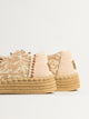 HEYDUDE WOMENS HEYDUDE WENDY RETRO PALM ESPADRILLE - Boathouse