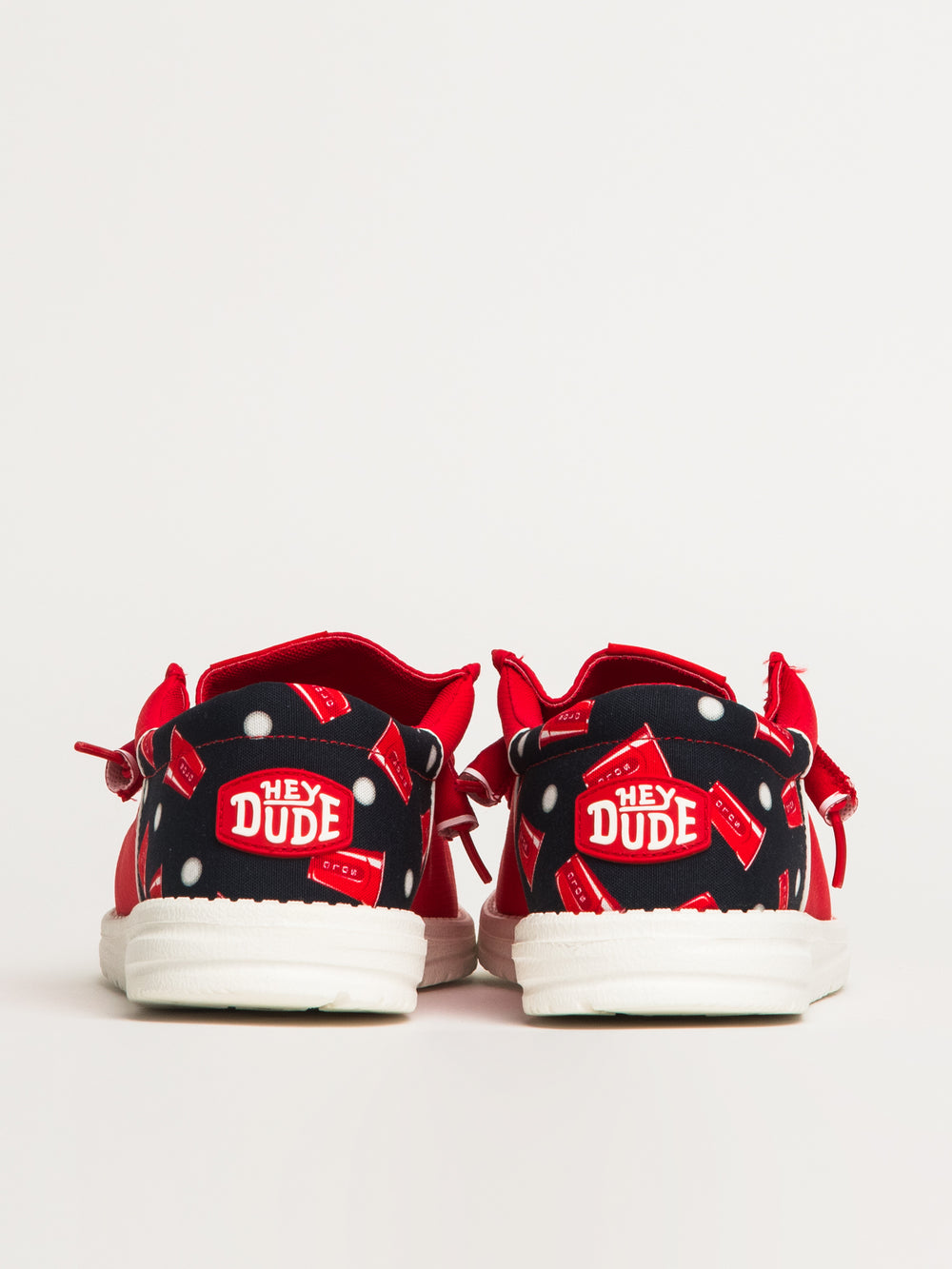 MENS HEYDUDE WALLY FUNK SOLO CUP SLIP-ON - RED