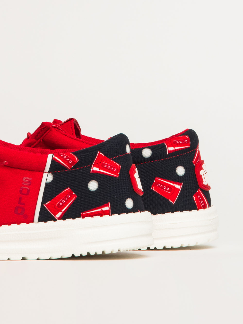 MENS HEYDUDE WALLY FUNK SOLO CUP SLIP-ON - RED