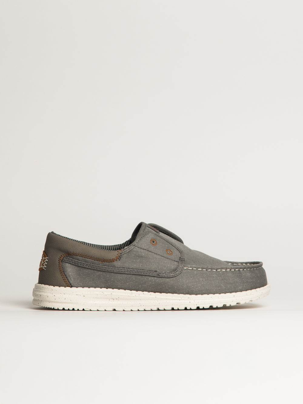 MENS HEY DUDE WALLY CRUZ STRETCH CANVAS - GREY