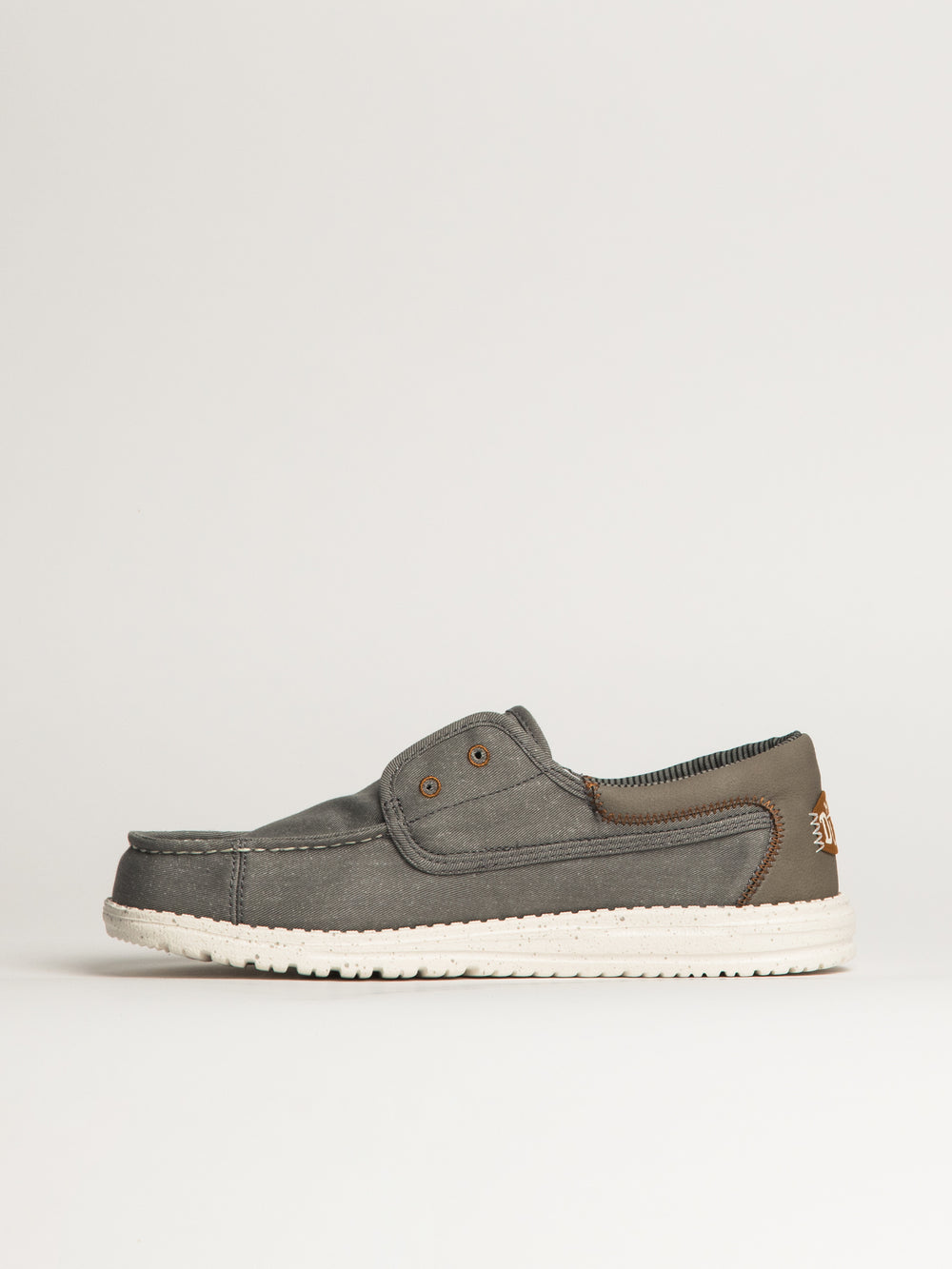 MENS HEY DUDE WALLY CRUZ STRETCH CANVAS - GREY