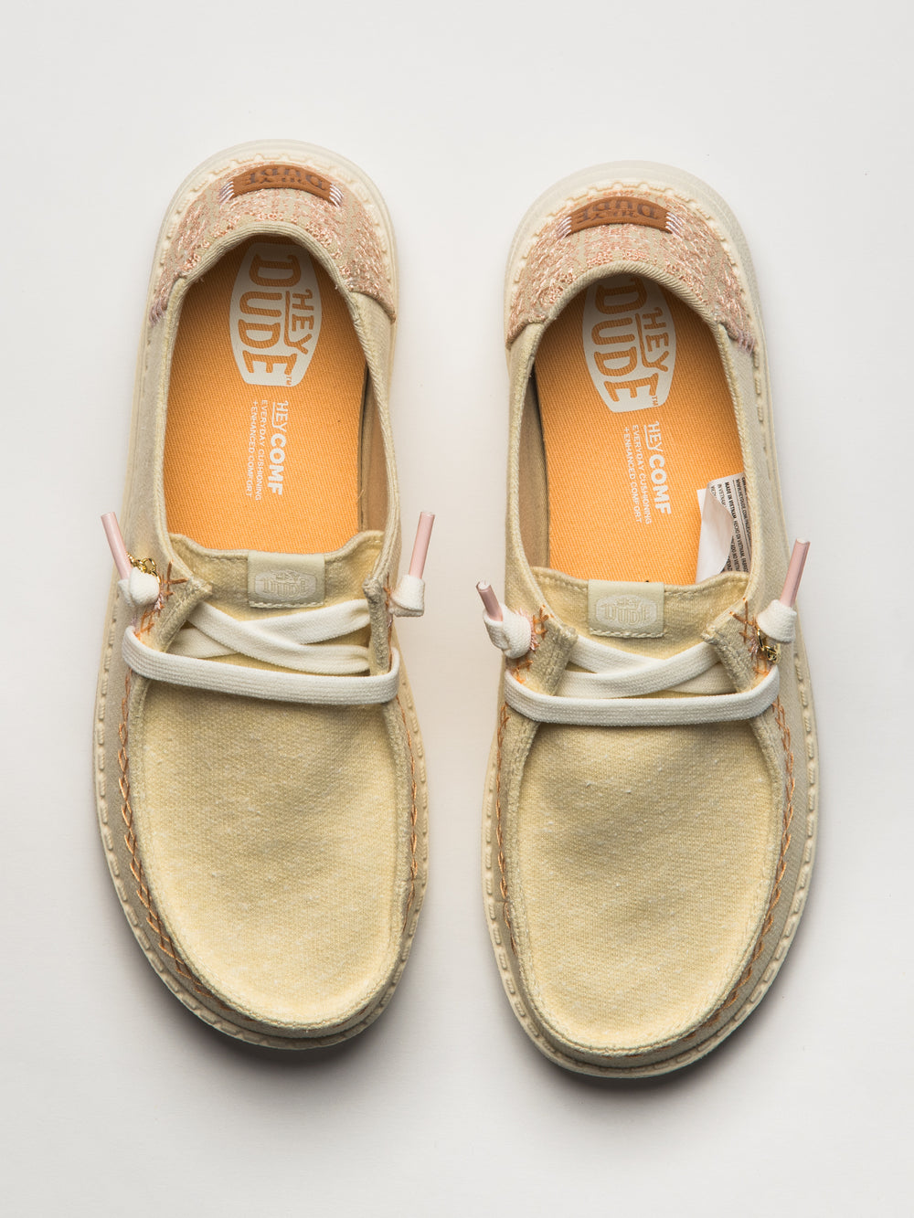 WOMENS HEY DUDE WENDY BREAK SURF JERSEY SNEAKER - BONE
