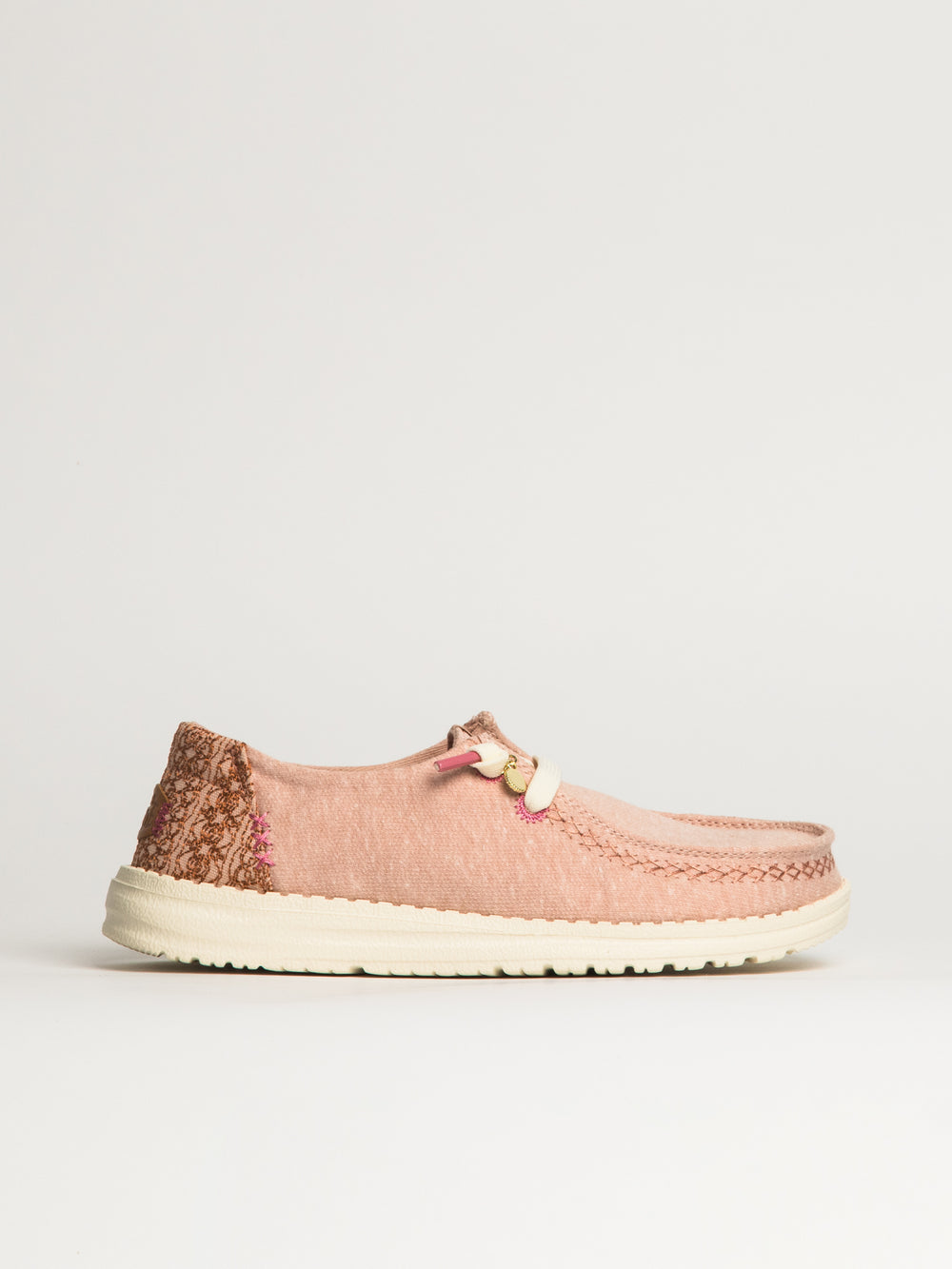 WOMENS HEYDUDE WENDY BREAK SURF JERSEY SNEAKER - ROSE