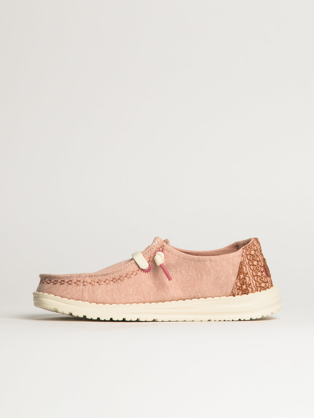 WOMENS HEYDUDE WENDY BREAK SURF JERSEY SNEAKER - ROSE