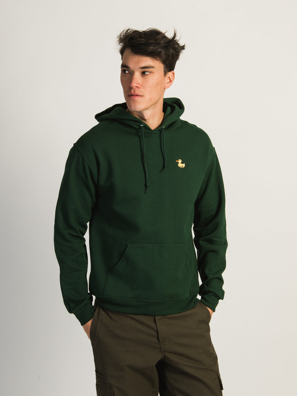 DUCK WITH GLASSES EMBROIDERED HOODIE