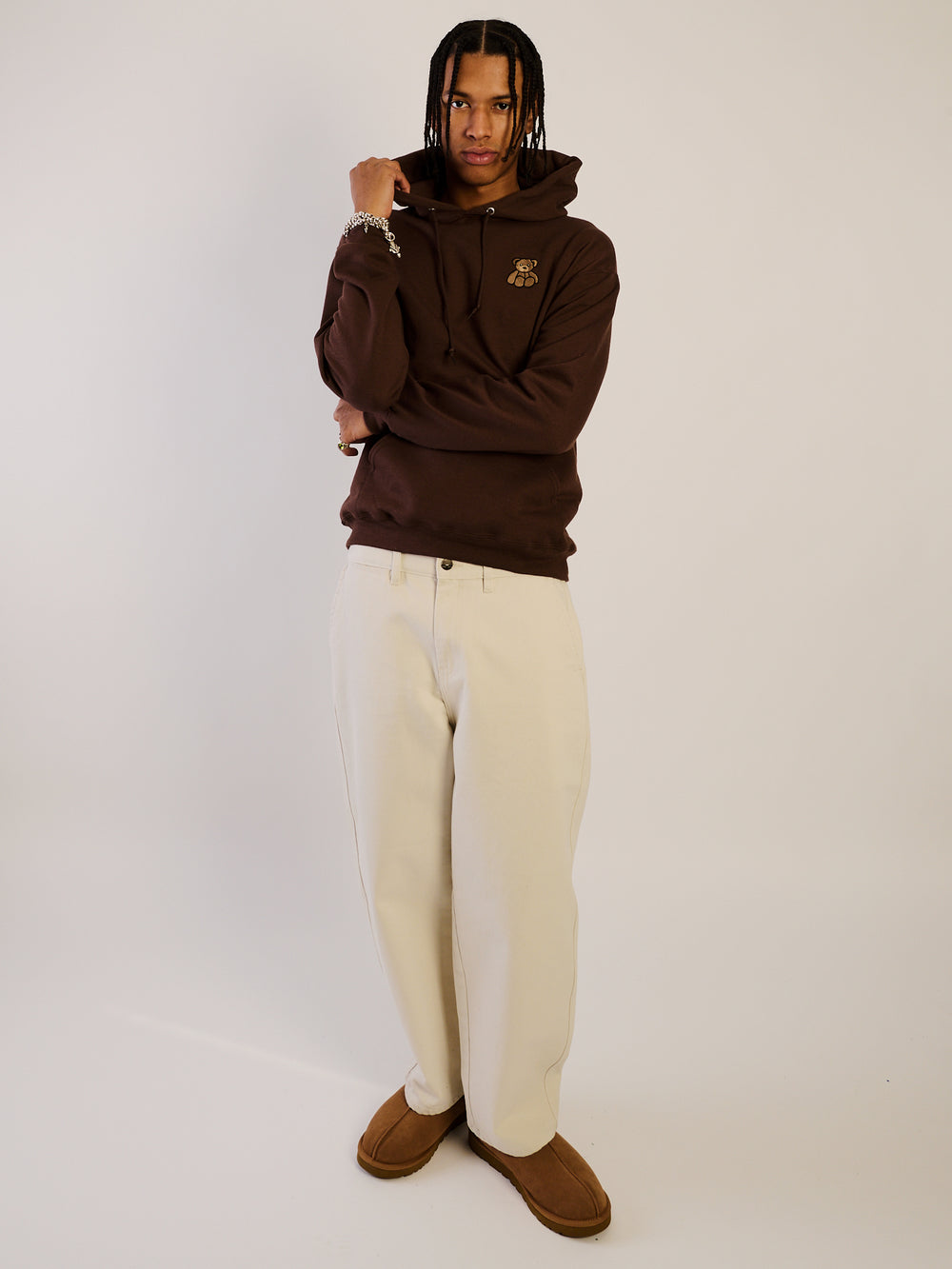 HOTLINE APPAREL BEAR 2 EMBOIRDERED HOODIE