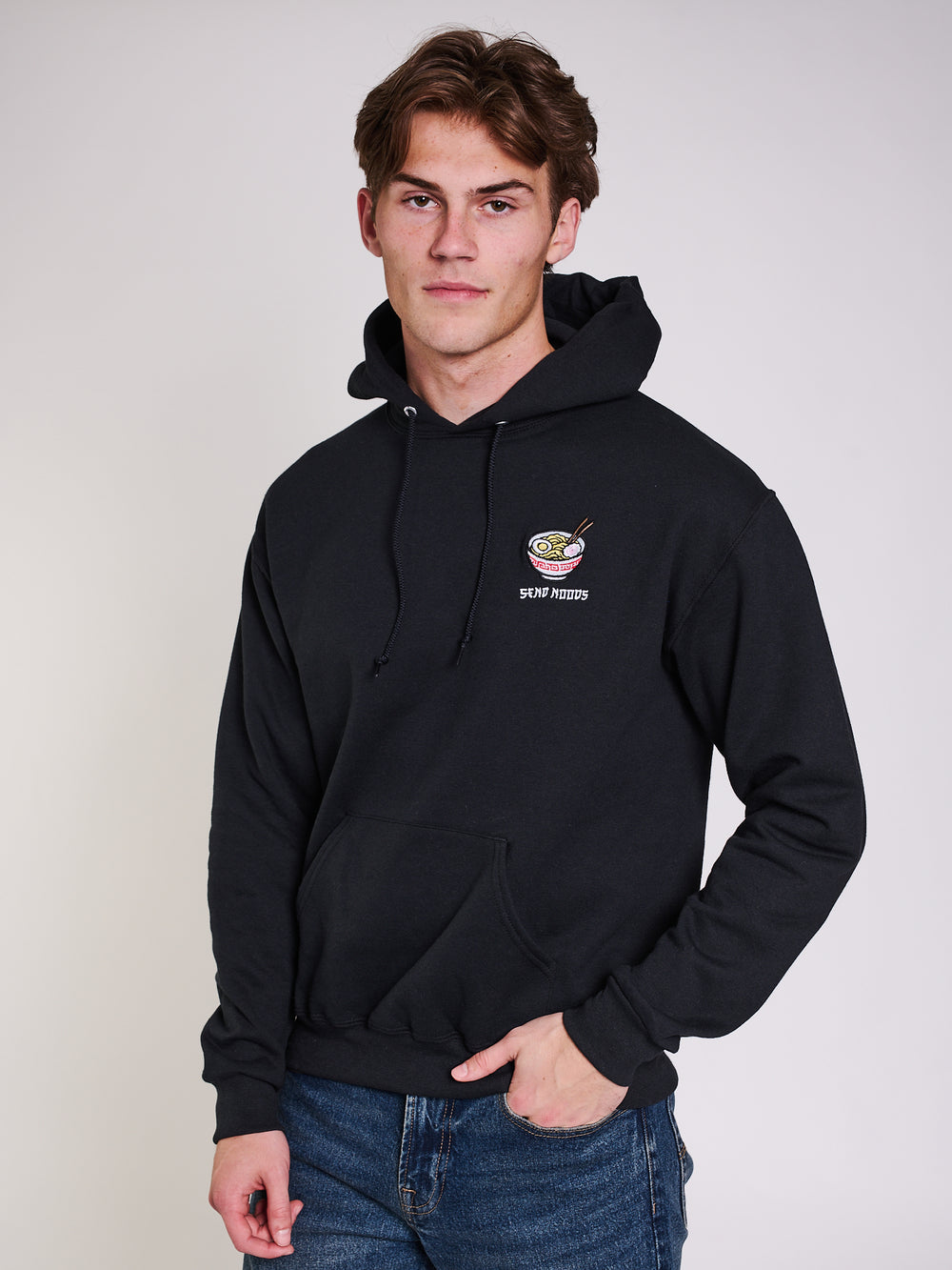 HOTLINE APPAREL SEND NOODS EMBROIDERED HOODIE