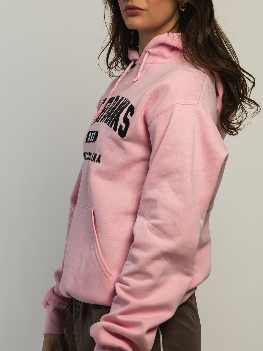 OUTERBANKS EMBROIDERED HOODIE - PINK