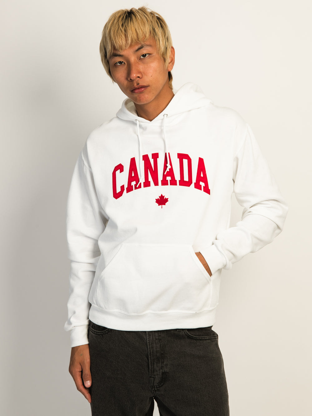 HOTLINE APPAREL HOTLINE APPAREL CANADA EMBROIDERED HOODIE - WHITE - CLEARANCE - Boathouse
