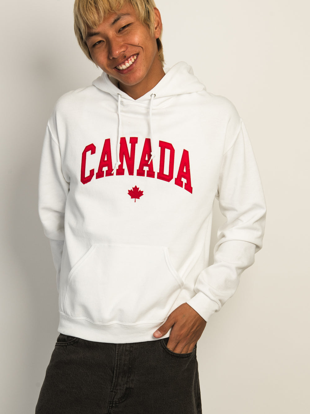 HOTLINE APPAREL HOTLINE APPAREL CANADA EMBROIDERED HOODIE - WHITE - CLEARANCE - Boathouse