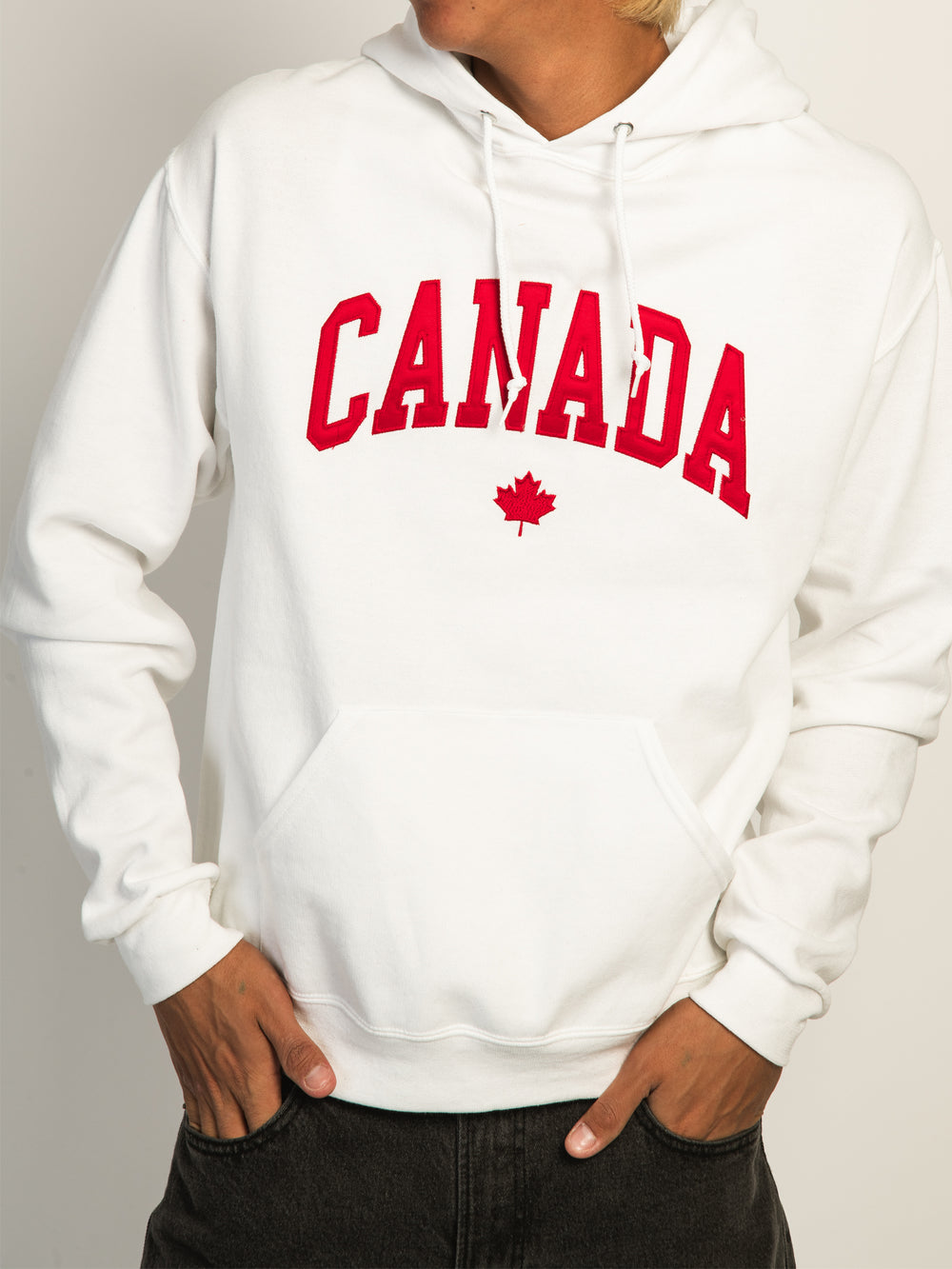 HOTLINE APPAREL HOTLINE APPAREL CANADA EMBROIDERED HOODIE - WHITE - CLEARANCE - Boathouse