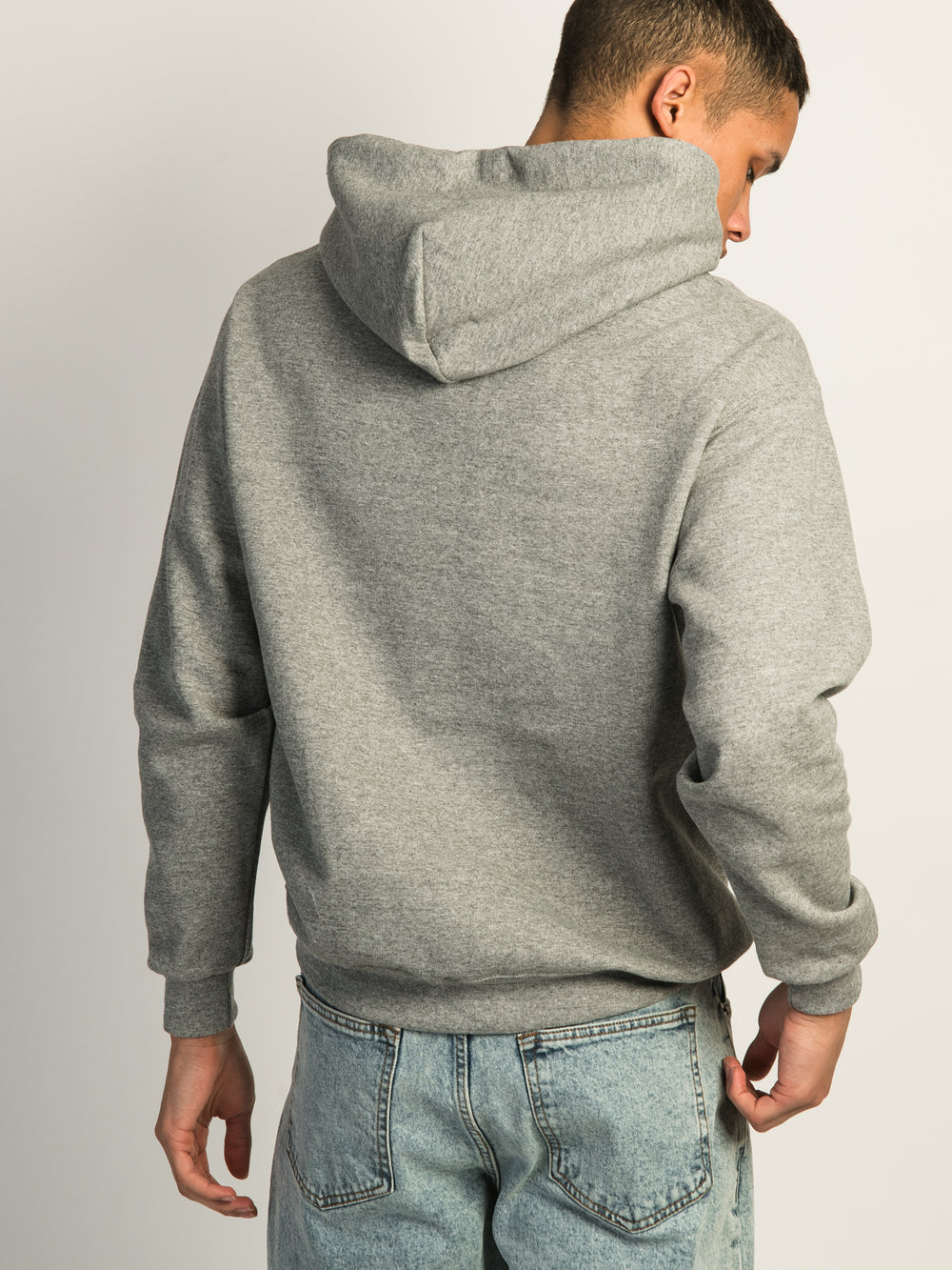 HOTLINE APPAREL CANADA SWEAT À CAPUCHE BRODÉ - GRIS CHINÉ