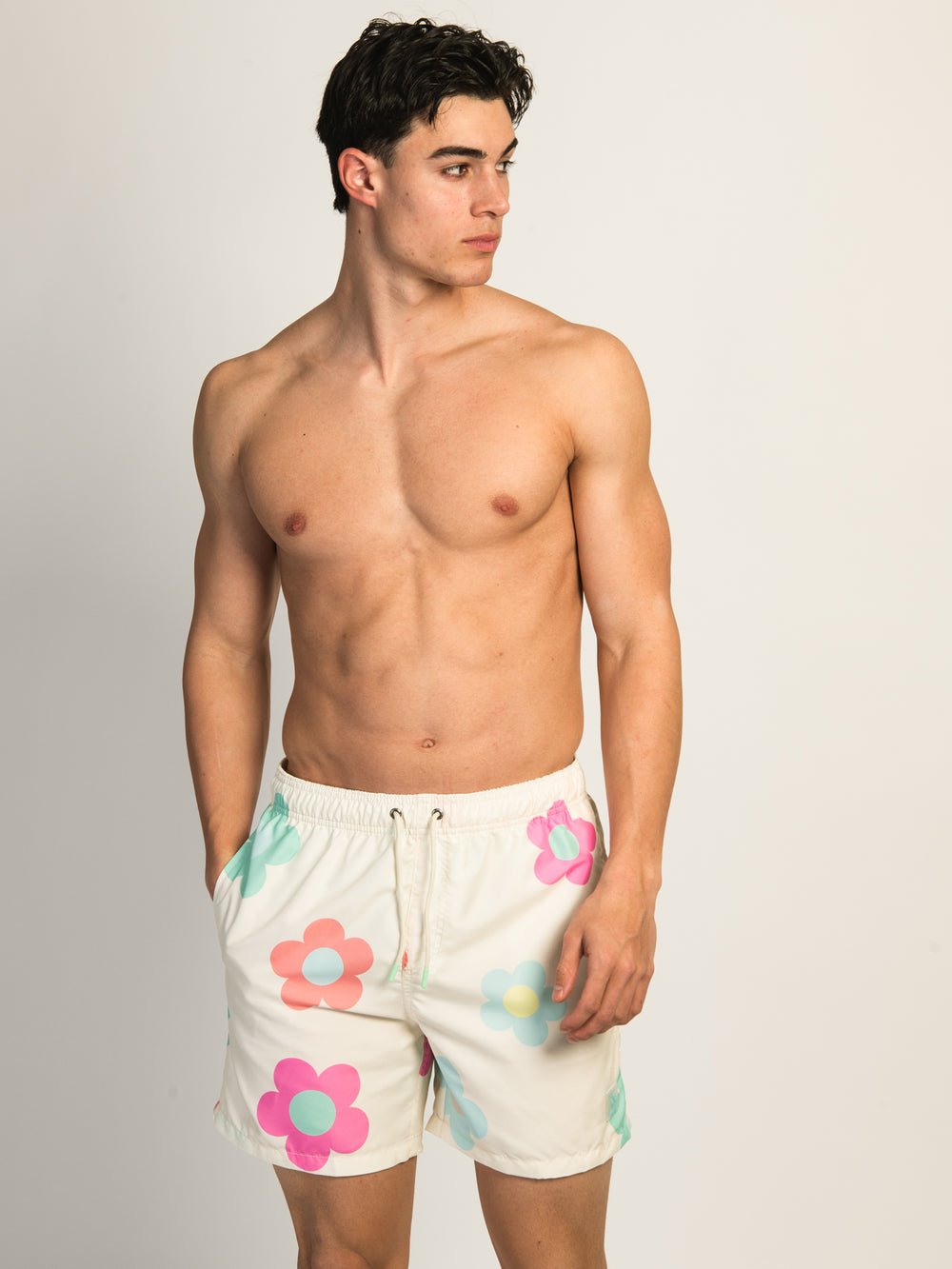 ISLAND HAZE DAISY 5IN VOLLEY SHORT - CREAM