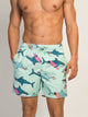 ISLAND HAZE ISLAND HAZE SURFING SHARK 5IN VOLLEY SHORT - AQUA - Boathouse