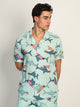 ISLAND HAZE ISLAND HAZE SURFING SHARK SHORT SLEEVE WOVEN SHIRT - AQUA - Boathouse