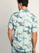 ISLAND HAZE ISLAND HAZE SURFING SHARK SHORT SLEEVE WOVEN SHIRT - AQUA - Boathouse