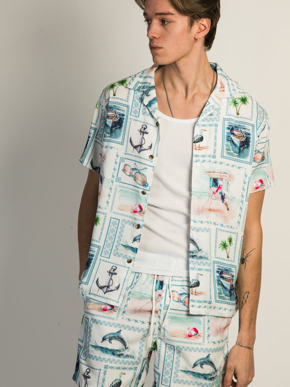 ISLAND HAZE ISLAND HAZE NAUTICAL SHORT SLEEVE WOVEN - CLEARANCE - Boathouse