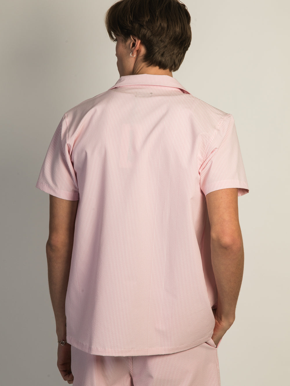 ISLAND HAZE ISLAND HAZE SEERSUCKER SHORT SLEEVE WOVEN - LIGHT ROSE - CLEARANCE - Boathouse