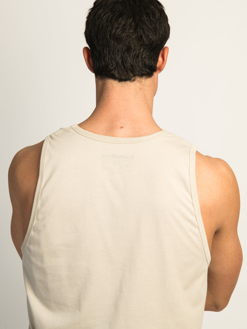 ISLAND HAZE BEER EMBROIDERED TANK TOP - TAUPE